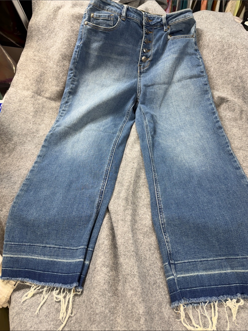 Matilda Jane GoodHart  crop Wide Leg button fly jeans size 8
